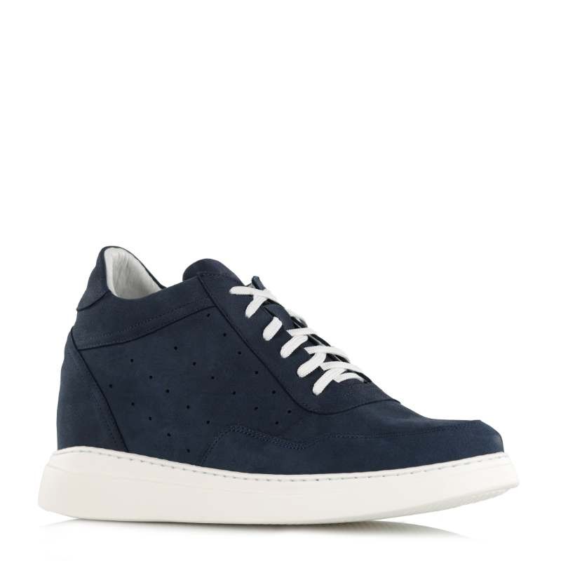 Sneaker na koturnie Męski | Granatowy +9 cm | Mario Bertulli