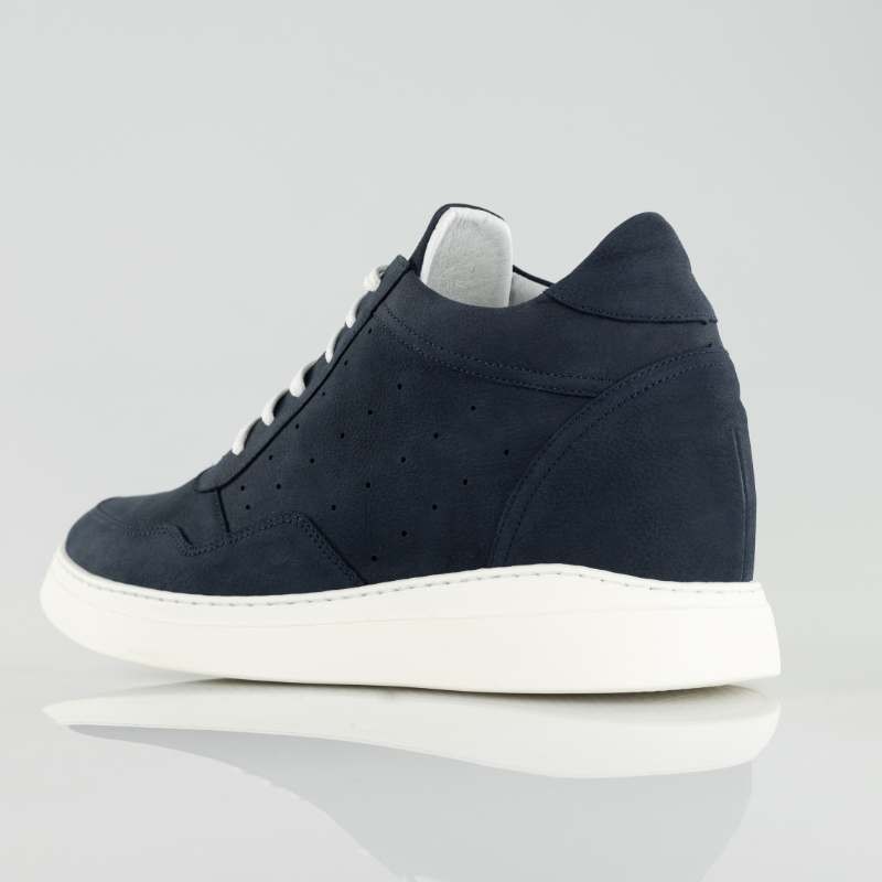 Sneaker na koturnie Męski | Granatowy +9 cm | Mario Bertulli