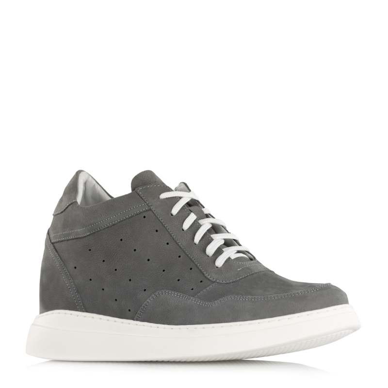 Sneaker na koturnie męski | Szary +9 cm | Mario Bertulli