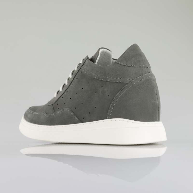 Sneaker na koturnie męski | Szary +9 cm | Mario Bertulli
