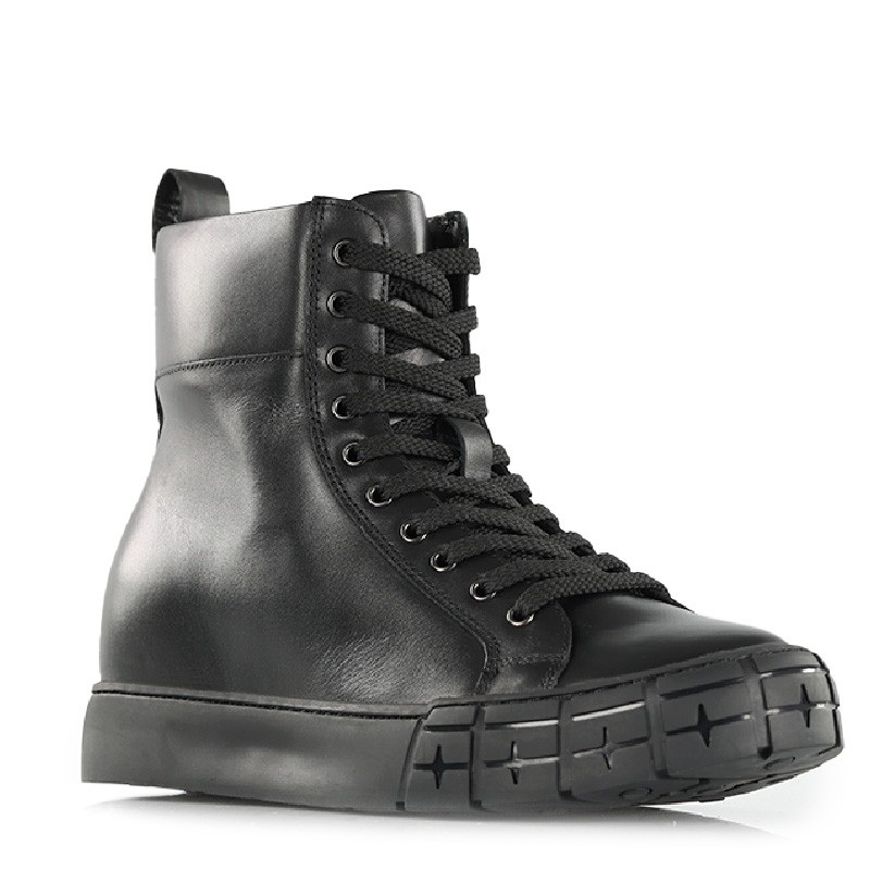 Sneaker Mello czarny +8cm - mario bertulli