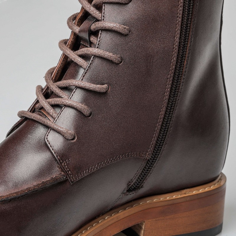 Buty na koturnie Męskie |Brązowe +7 CM | Mario Bertulli