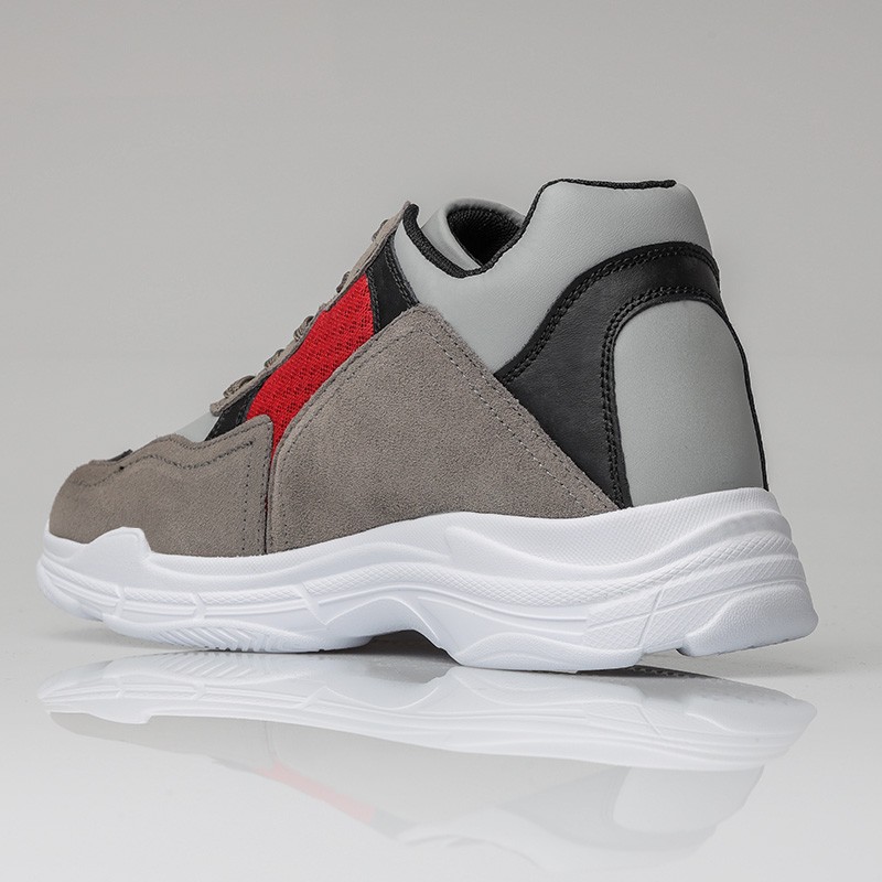 Sneaker męski podwyższający  | Szary +7 CM | Mario Bertulli