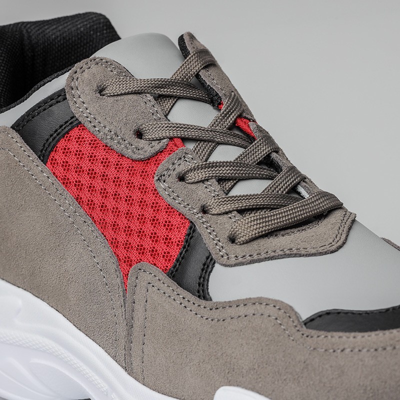 Sneaker męski podwyższający  | Szary +7 CM | Mario Bertulli