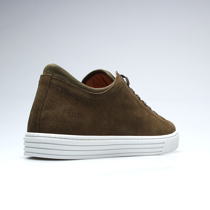 Męski sneaker na koturnie | Kaki +6 CM | Mario Bertulli