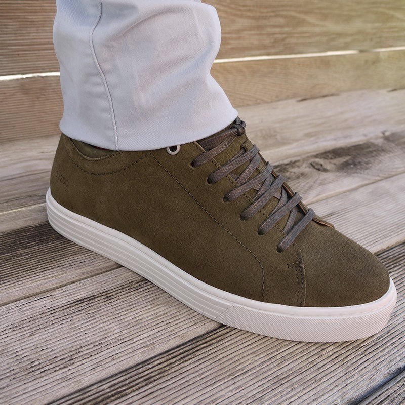 Męski sneaker na koturnie | Kaki +6 CM | Mario Bertulli