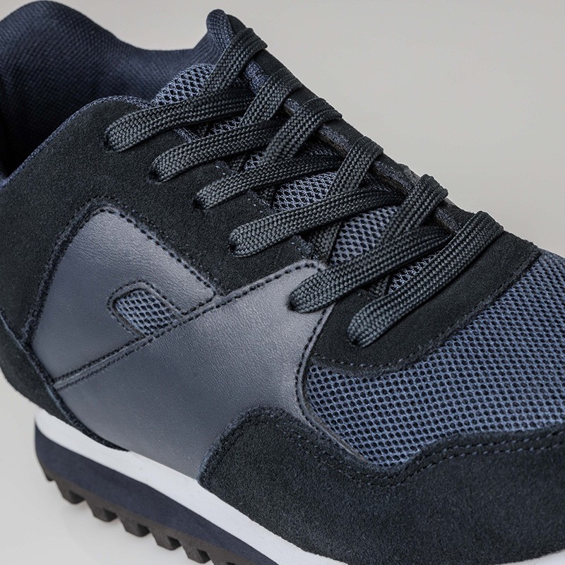 Sneakersy męskie podwyższające  | Granatowy +7 CM | Mario Bertulli