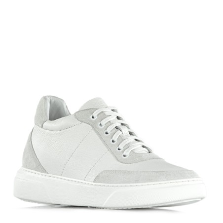 Sneaker męski na koturnie | Biały +7,5 cm | Mario Bertulli