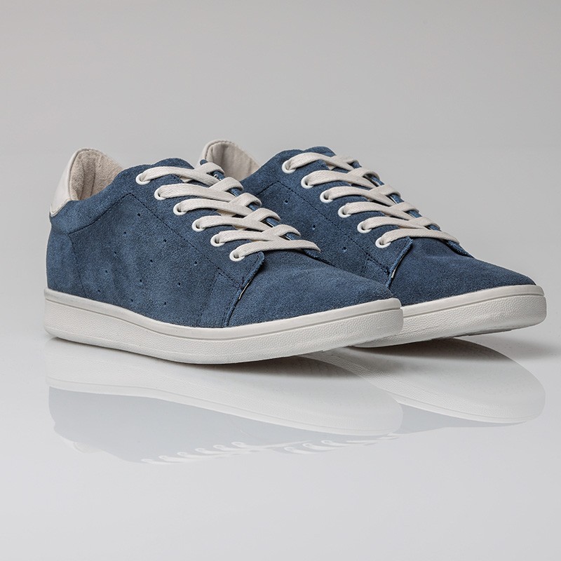 Męski sneaker na koturnie | Niebieski +5,5 CM | Mario Bertulli