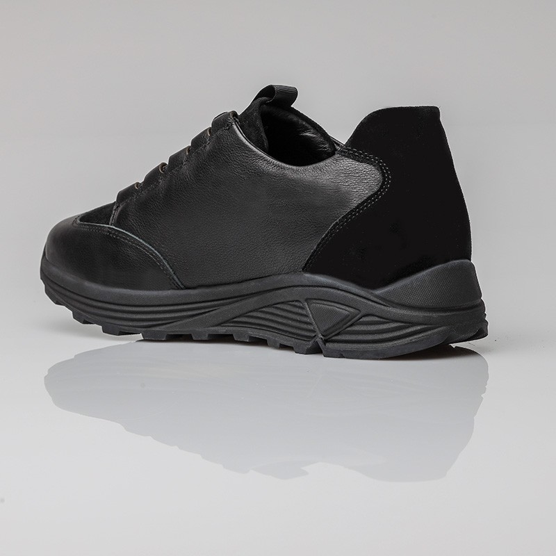 Sneaker na koturnie Męskie | Czarny +7 CM | Mario Bertulli