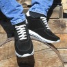 Sneaker na koturnie Męskie | Czarny +7 CM | Mario Bertulli