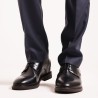 Męskie buty derby na koturnie | czarne +7,5cm | Mario Bertulli