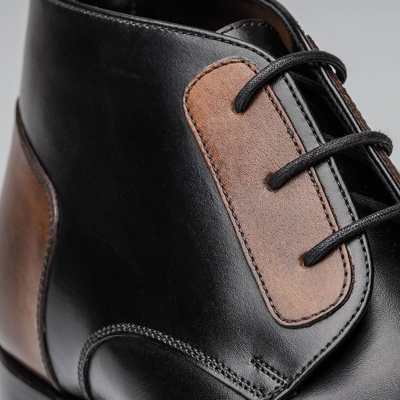 Męskie buty na koturnie | Czarne +6 CM | Mario Bertulli