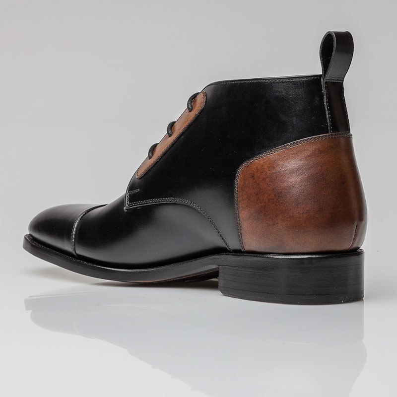 Męskie buty na koturnie | Czarne +6 CM | Mario Bertulli