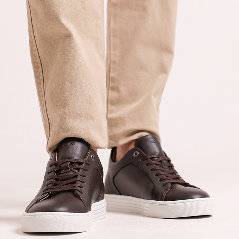 Sneaker na koturnie Męski | Brązowy +6 CM | Mario Bertulli