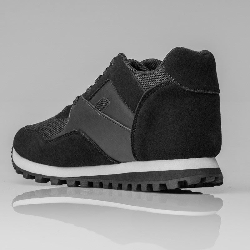 Sneakersy Pelago czarne +7cm - mario bertulli
