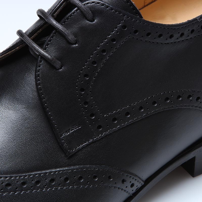 Buty Derby na koturnie męskie | Czarny +6 CM | Mario Bertulli