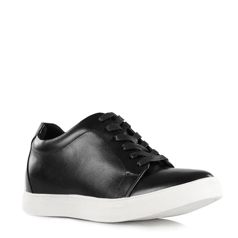 Sneaker męski na koturnie | Czarny +6,5 CM | Mario Bertulli
