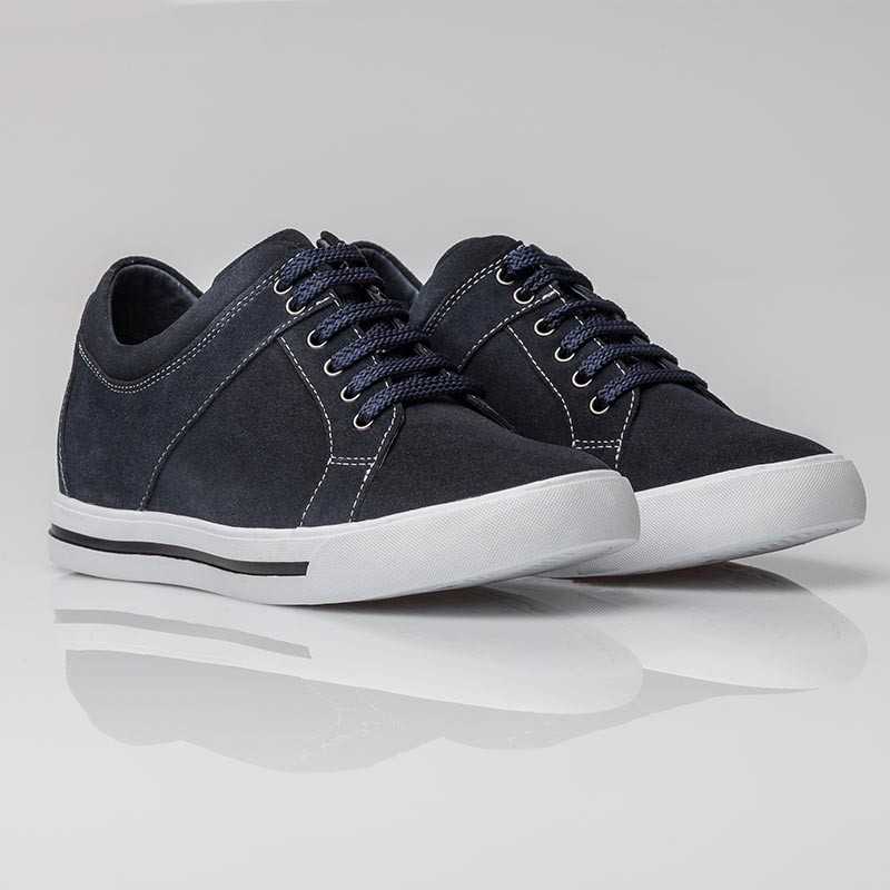 Męskie sneakersy podwyższające  | Niebieski +6 CM | Mario Bertulli