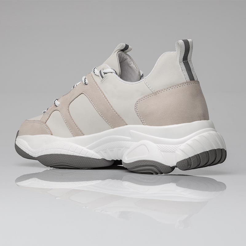 Sneaker Sarzana kremowy +7cm - mario bertulli