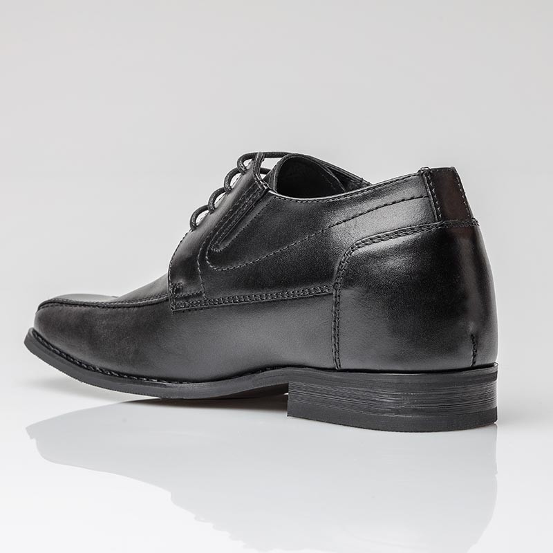 Buty Derby na koturnie męskie | Czarny +6 CM | Mario Bertulli