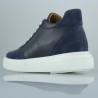 Sneaker męski na koturnie | Biały +7,5 cm | Mario Bertulli