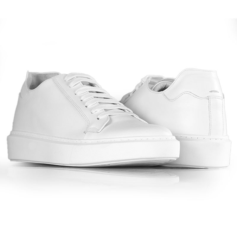 Sneaker z koturnem Męski | Biały +6 cm | Mario Bertulli