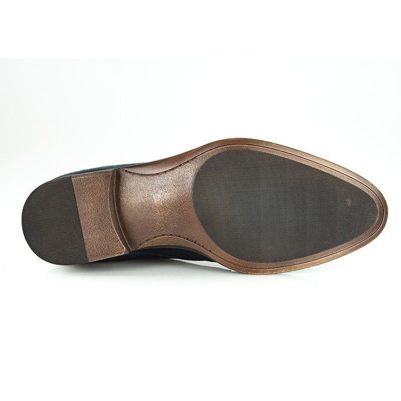 Męskie buty na koturnie | Granatowy +6,5 CM | Mario Bertulli