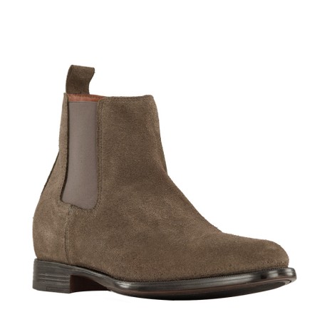 Męskie botki podwyższające | taupe +6,5cm | Mario Bertulli