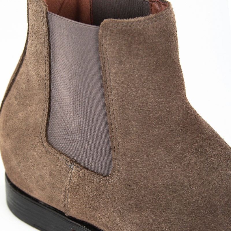 Męskie botki podwyższające | taupe +6,5cm | Mario Bertulli
