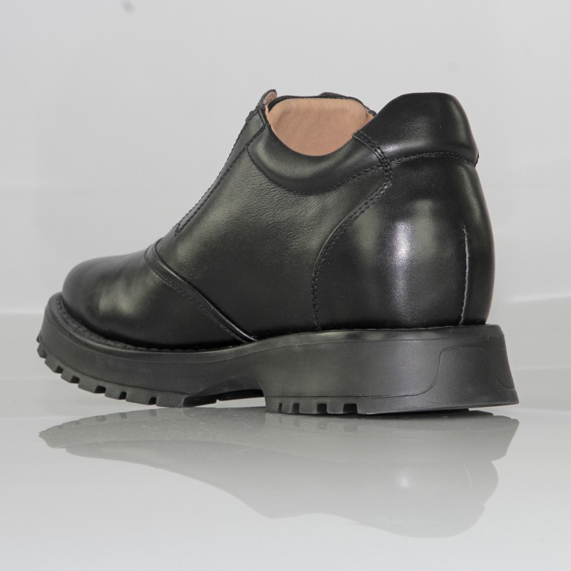 Buty Derby na koturnie męskie | Czarny +9 CM | Mario Bertulli