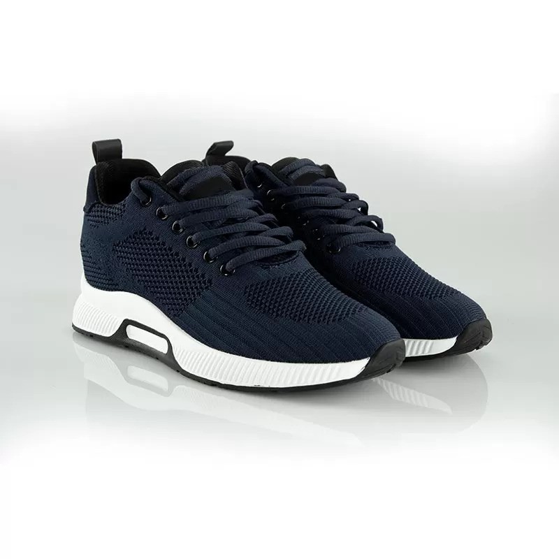 Buty męskie podwyższające  | niebieskie +5.5cm | Mario Bertulli