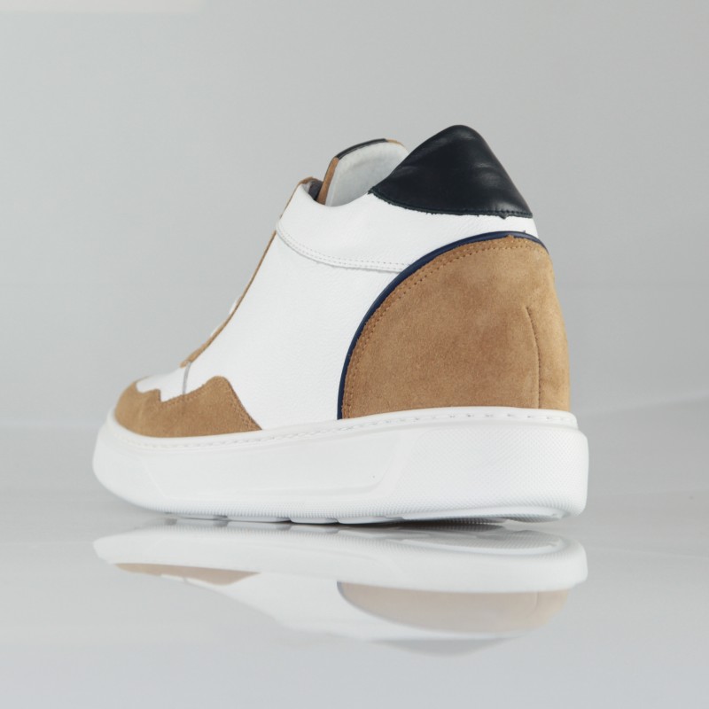 Sneakersy podwyższające Potenza beżowe +9cm