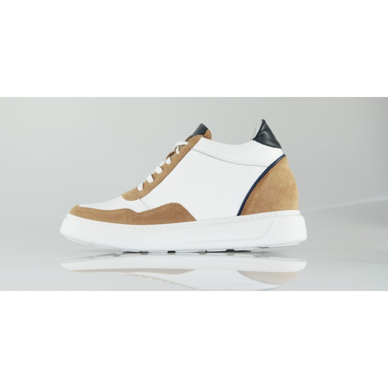 Sneakersy podwyższające Potenza beżowe +9cm