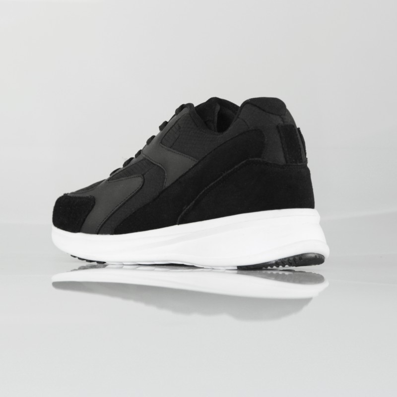 Veroli Czarne sneakersy podwyższające +7 cm