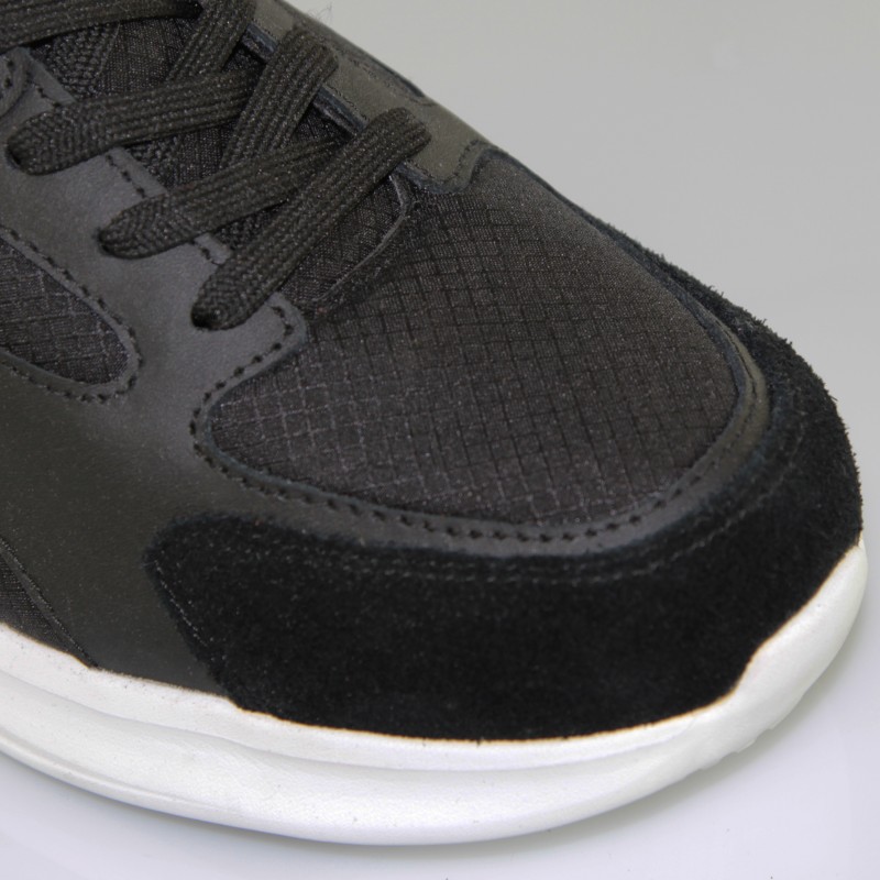 Veroli Czarne sneakersy podwyższające +7 cm