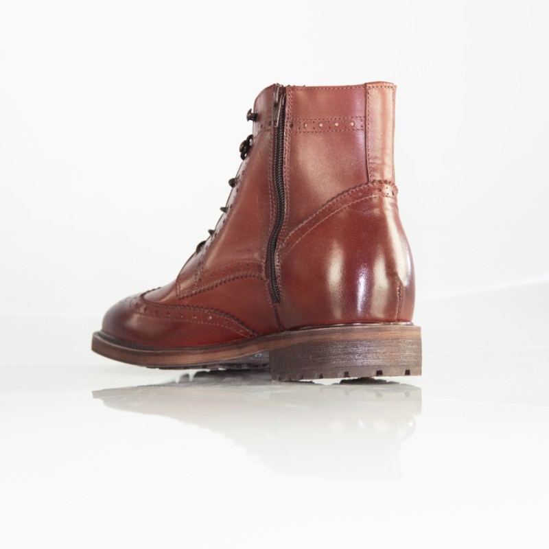 Vercelli Botki Podwyższające Brązowe +6 cm