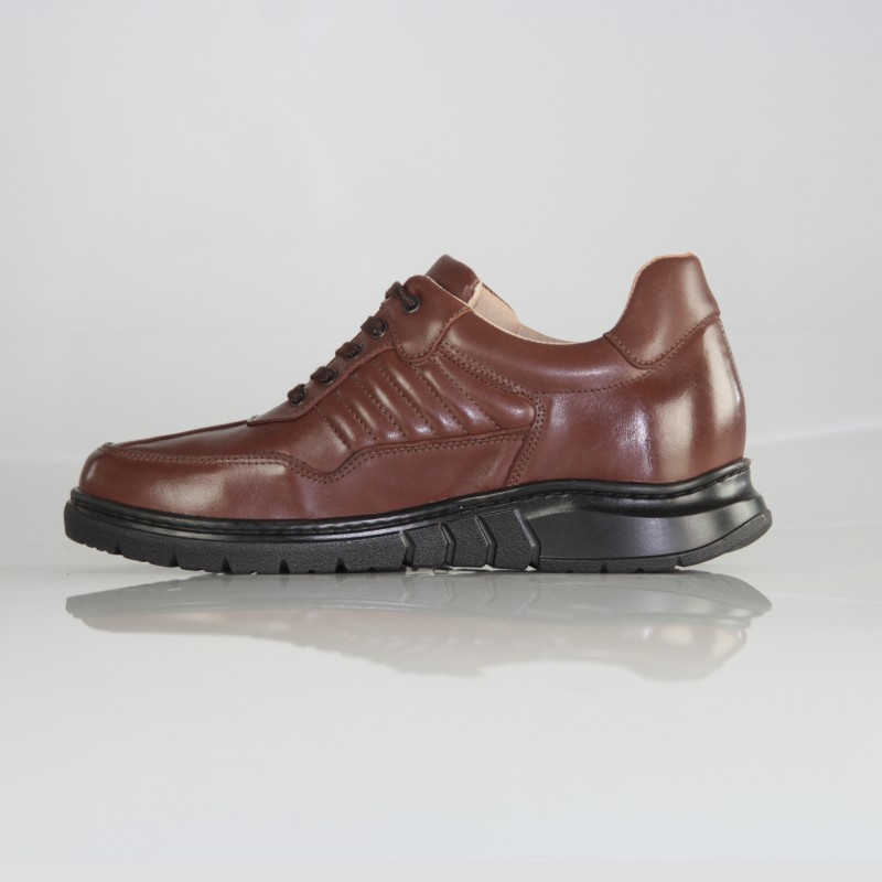 Buty podwyższające Pineto brązowe +7cm