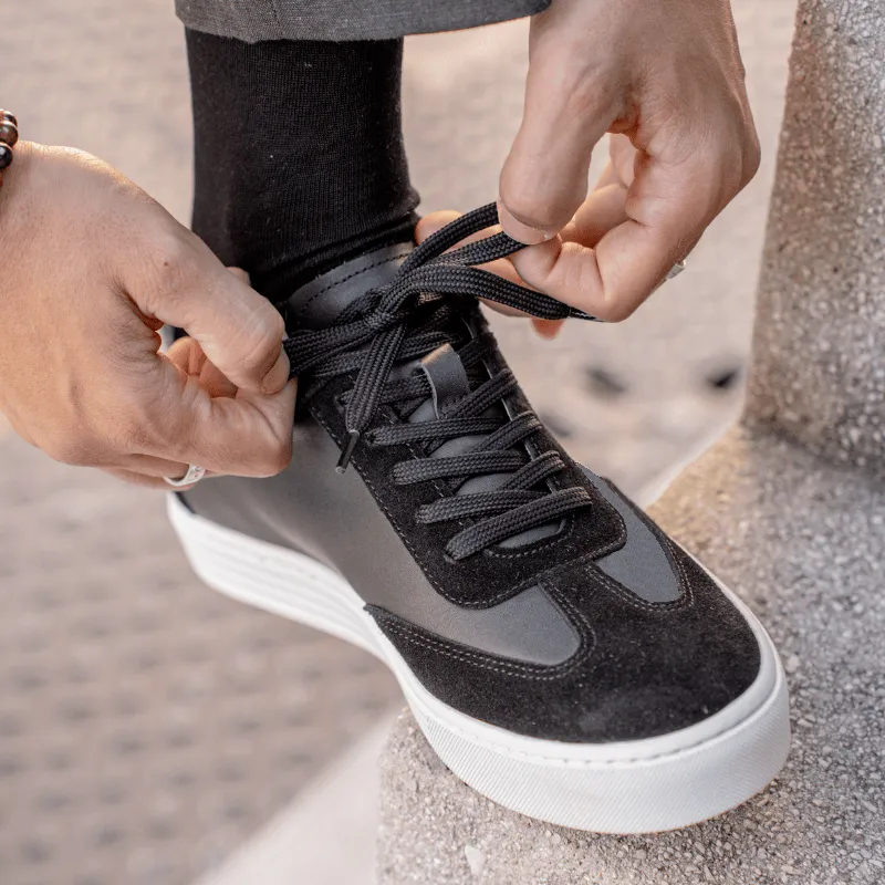 Treviso Sneakersy Podwyższające Czarne +6 cm