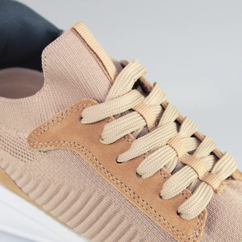 Napoli sneakersy podwyższające ciemny beż +6 cm