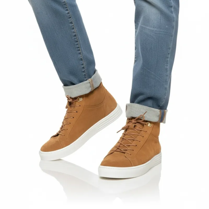 Savona sneakersy podwyższające brązowe +7 cm