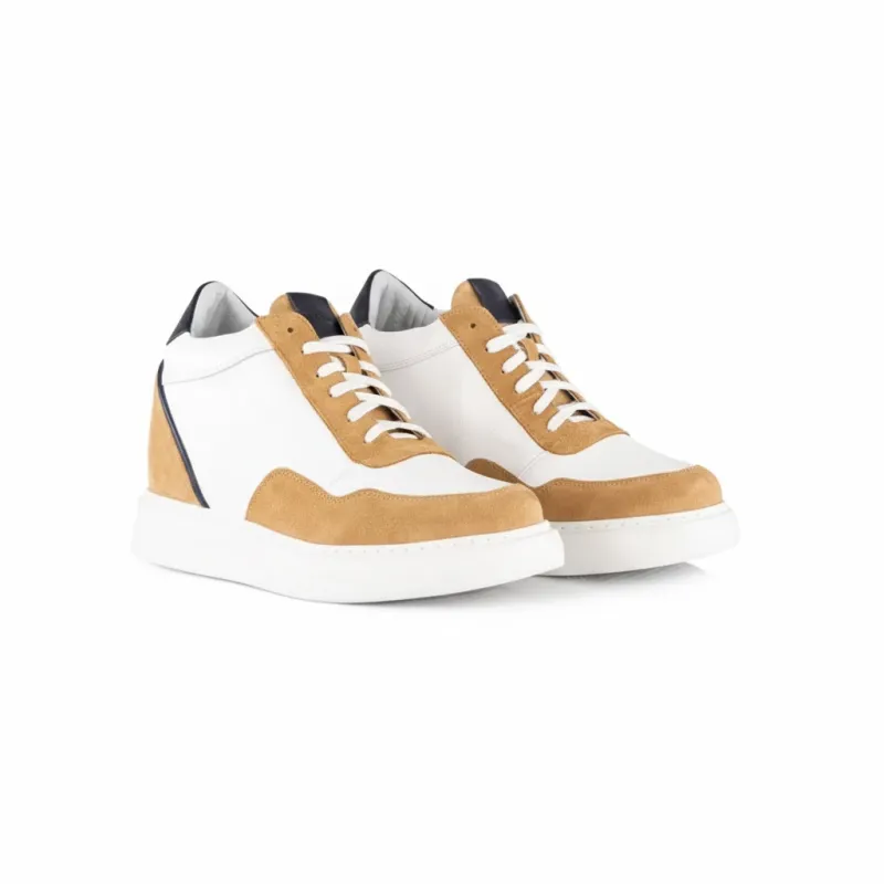 Sneakersy podwyższające Potenza beżowe +9cm