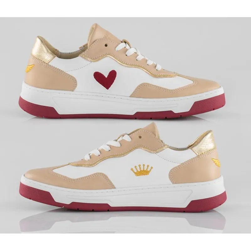 Sneakersy damskie The Wonder - beżowy/biały
