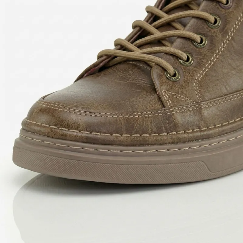 Sneakersy podwyższające Catania brązowe +5 cm