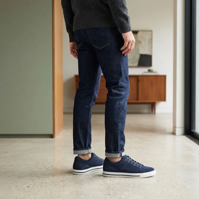 Męskie sneakersy podwyższające  | Niebieski +6 CM | Mario Bertulli