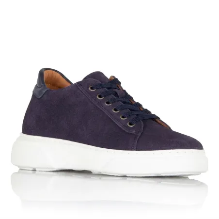 Sova granatowe damskie buty podwyższające +7,5cm