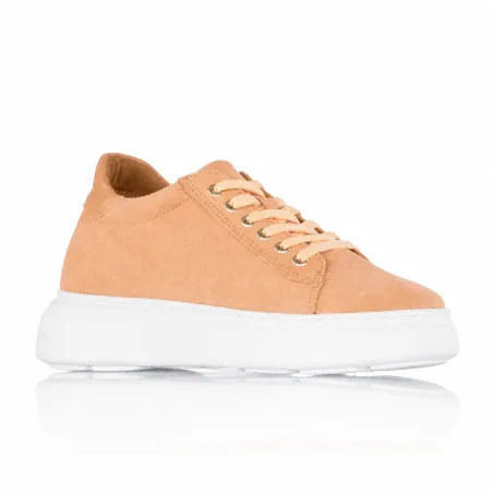 Sova brzoskwiniowe buty damskie podwyższające +7,5cm