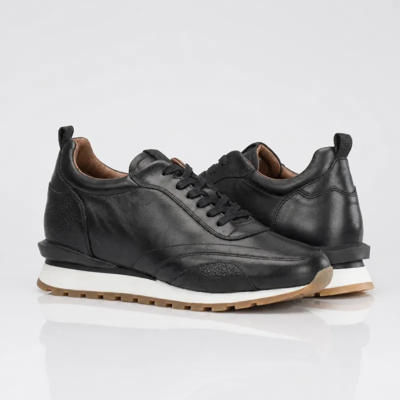 Sneakersy podwyższające Lucca Noir Mario Bertulli | Komfort i styl
