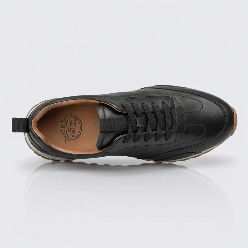 Sneakersy podwyższające Lucca Noir Mario Bertulli | Komfort i styl