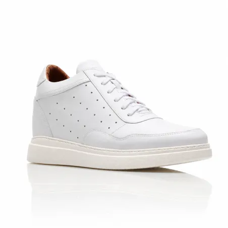 Sneaker na koturnie Męskie | Biały +9 cm | Mario Bertulli